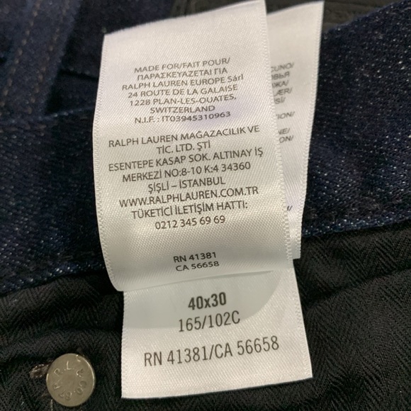 POLO Ralph Lauren JEANS The Varick Slim Straight 40x30 - Picture 6 of 6